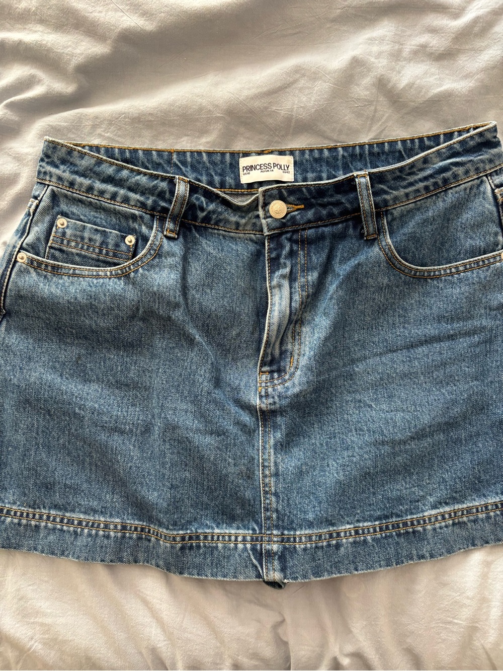 Princess Polly Medium Blue Denim Mini Skort